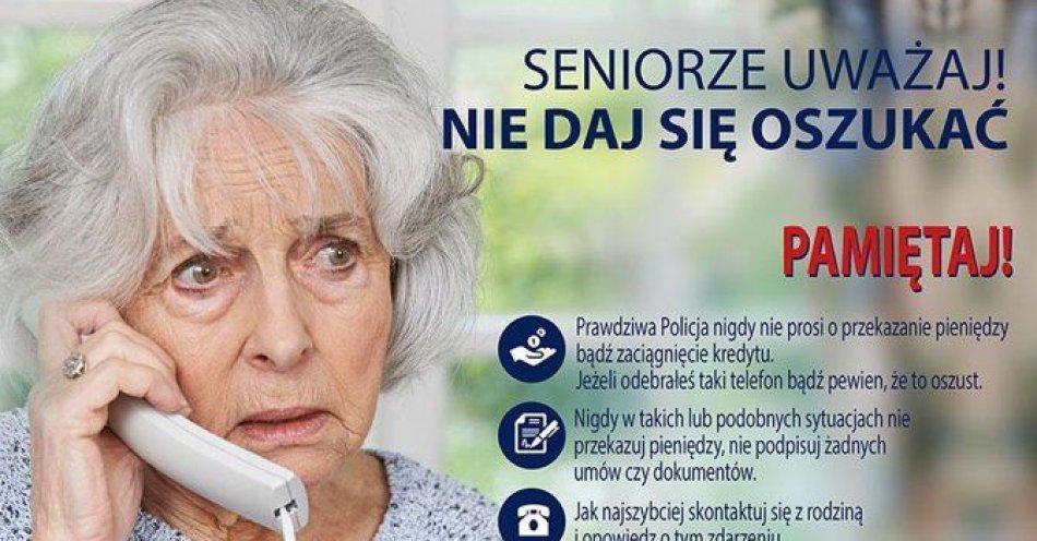zdjęcie: Seniorzy wciąż pozostają w zainteresowaniu oszustów! / fot. KMP w Poznaniu