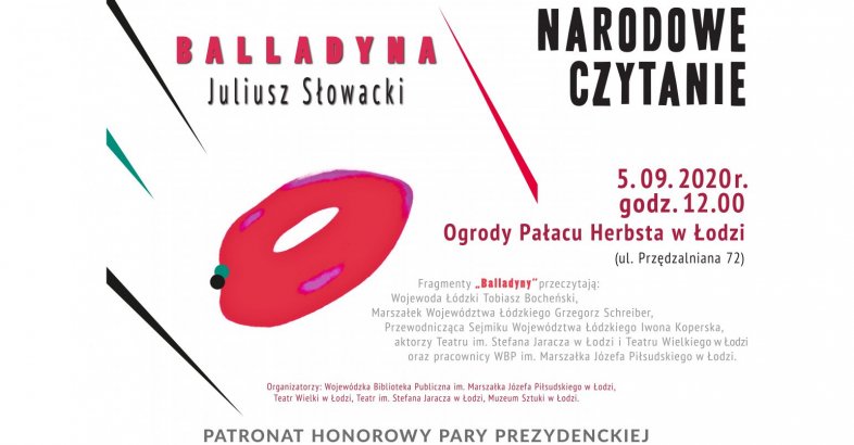 zdjęcie: Narodowe Czytanie „Balladyny” Juliusza Słowackiego / fot. nadesłane