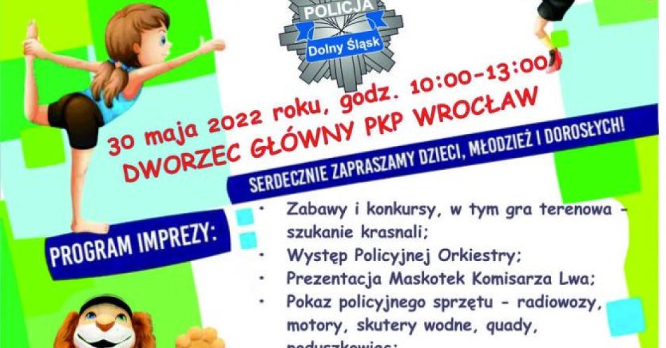 zdjęcie: Dolnośląska Policja zaprasza na Dzień Dziecka - Dworzec PKP Wrocław - 30 maja 2022 / fot. KPP w Kamiennej Górze