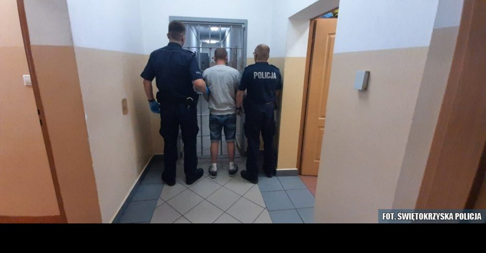 zdjęcie: 33-latek zatrzymany / fot. KPP Ostrowiec Świętokrzyski