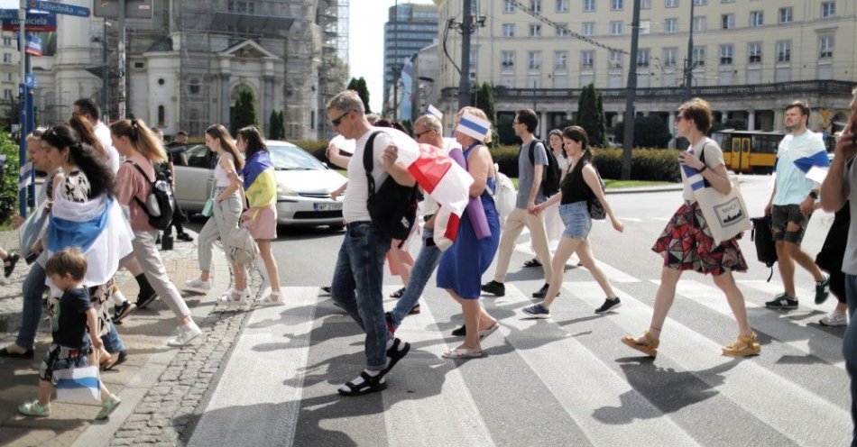 zdjęcie: W Warszawie Rosjanie protestowali przeciw polityce Władimira Putina / fot. PAP
