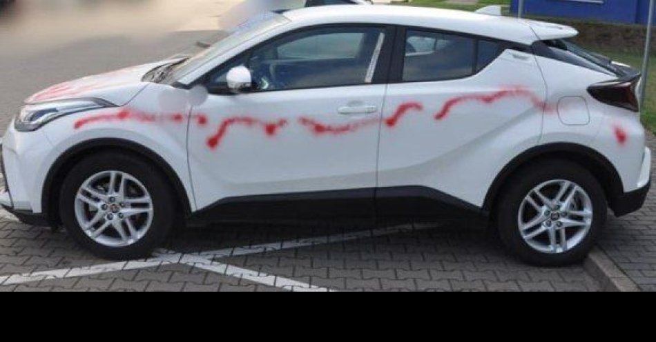 zdjęcie: Wandal pomalował drogie samochody. Jest już w rękach ostrołęckich policjantów / fot. KMP w Ostrołęce
