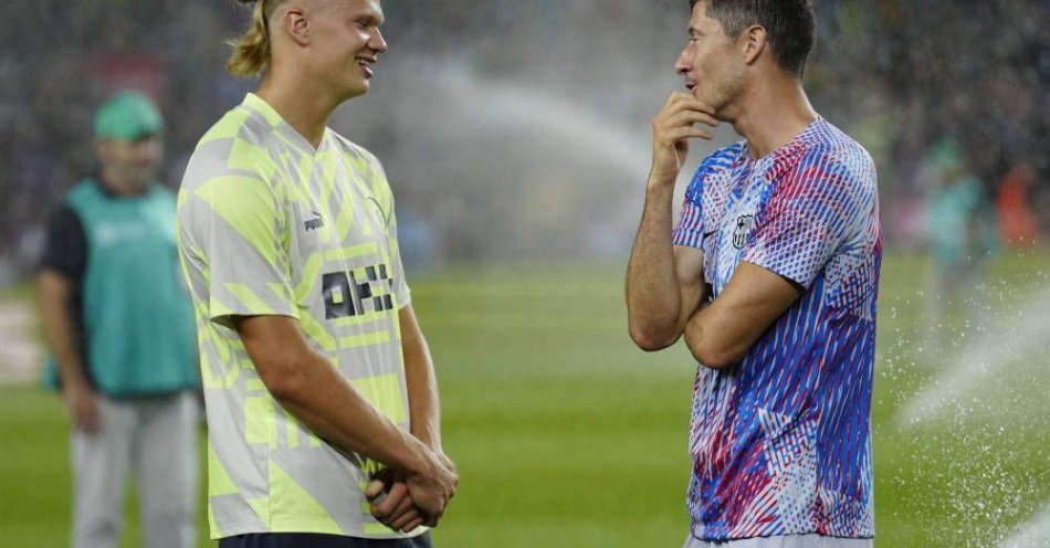 zdjęcie: Haaland kontra Lewandowski - pojedynek na gole / fot. PAP