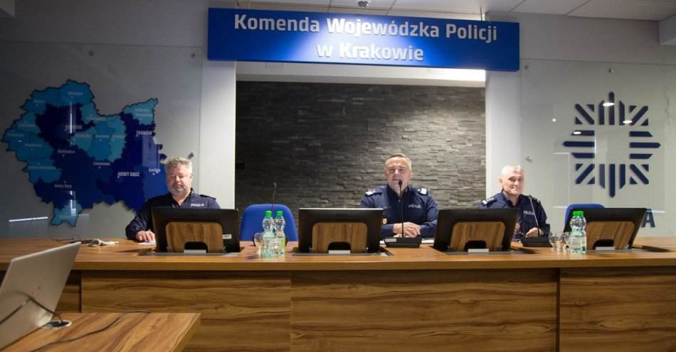 zdjęcie: Odprawa kadry kierowniczej Policji garnizonu małopolskiego / fot. KMP w Miechowie