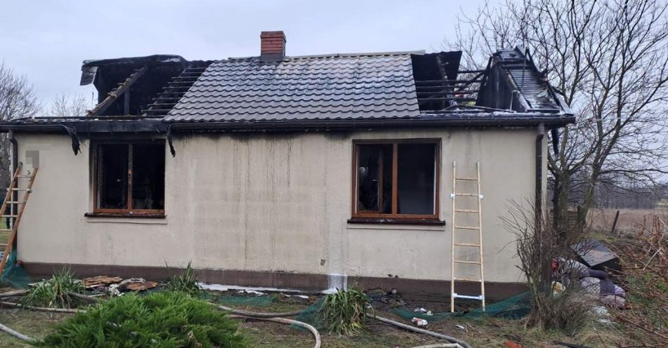 zdjęcie: 84-latek zginął w pożarze domu / fot. KMP Chełm