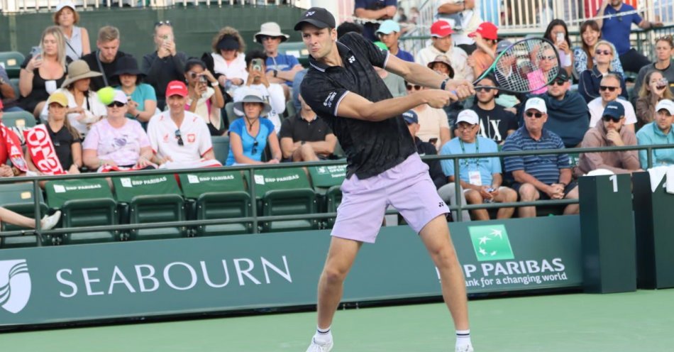 zdjęcie: Turniej ATP w Indian Wells - pewne zwycięstwo Hurkacza na początek / fot. PAP