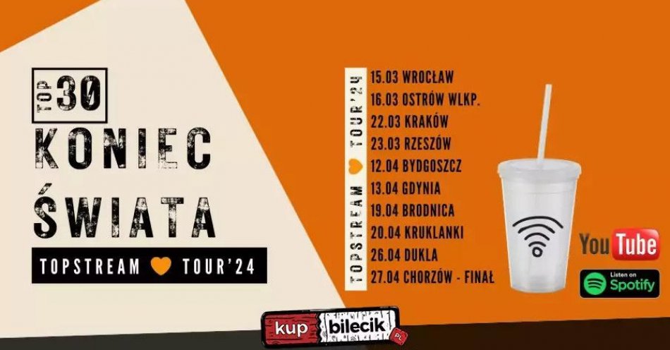 zdjęcie: Koniec Świata TopStream Tour'24 / kupbilecik24.pl / Koniec Świata TopStream Tour'24