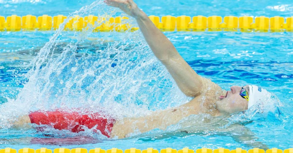 zdjęcie: MŚ w pływaniu - brąz Ksawerego Masiuka na 50 m st. grzbietowym / fot. PAP