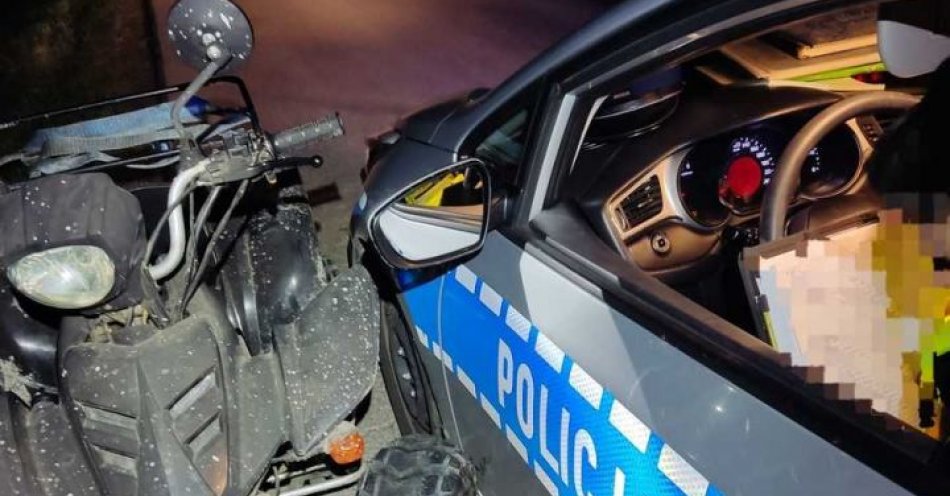 zdjęcie: Quadem uciekał przed policjantami. Kierował pojazdem pod wpływem alkoholu i bez uprawnień / fot. KPP w Wieruszowie