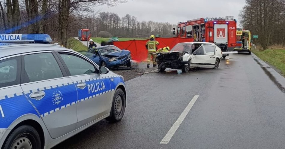zdjęcie: Tragiczny wypadek drogowy w Zborowie / fot. KPP w Łasku