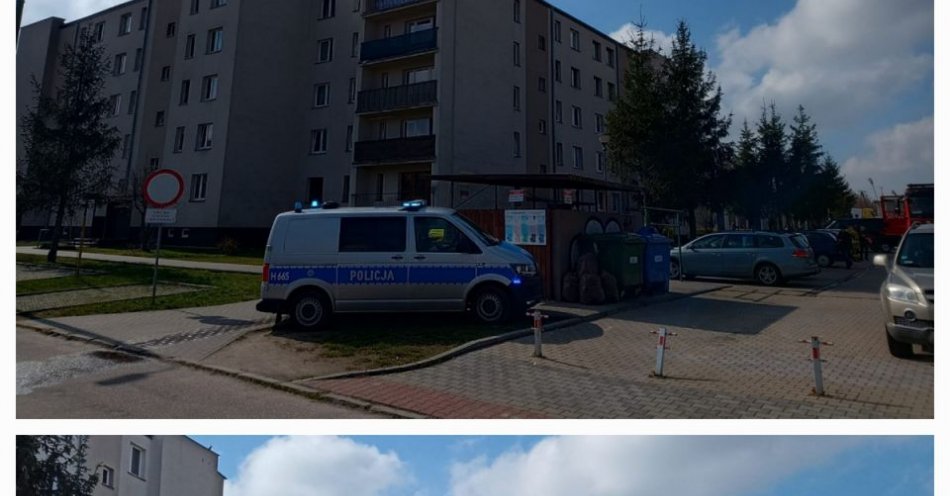 zdjęcie: Policjanci wyjaśniają okoliczności pożaru mieszkania / fot. KPP w Makowie Mazowieckim