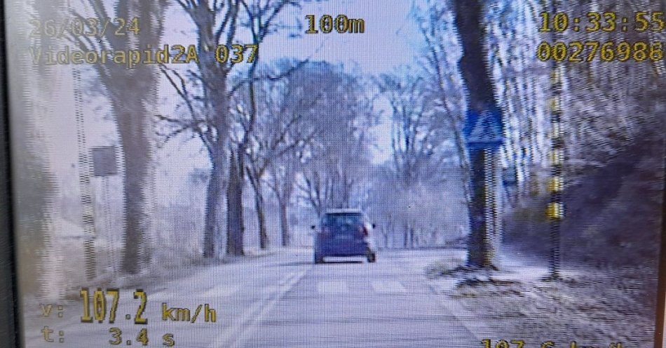 zdjęcie: Jechał 107 km/h w obszarze zabudowanym – policjanci zatrzymali mu prawo jazdy / fot. KPP w Pruszczu Gdańskim