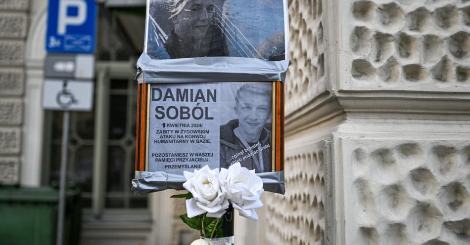 zdjęcie: Apel rodziny Damiana Sobola, który zginął w izraelskim ostrzale / fot. PAP