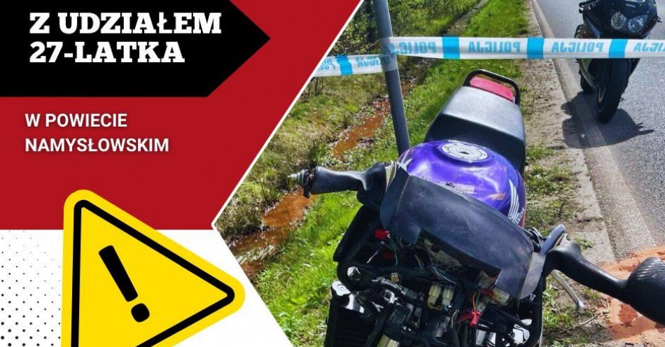 zdjęcie: Wyjaśniamy okoliczności tragicznego wypadku z udziałem motocyklisty / fot. KPP Namysłów