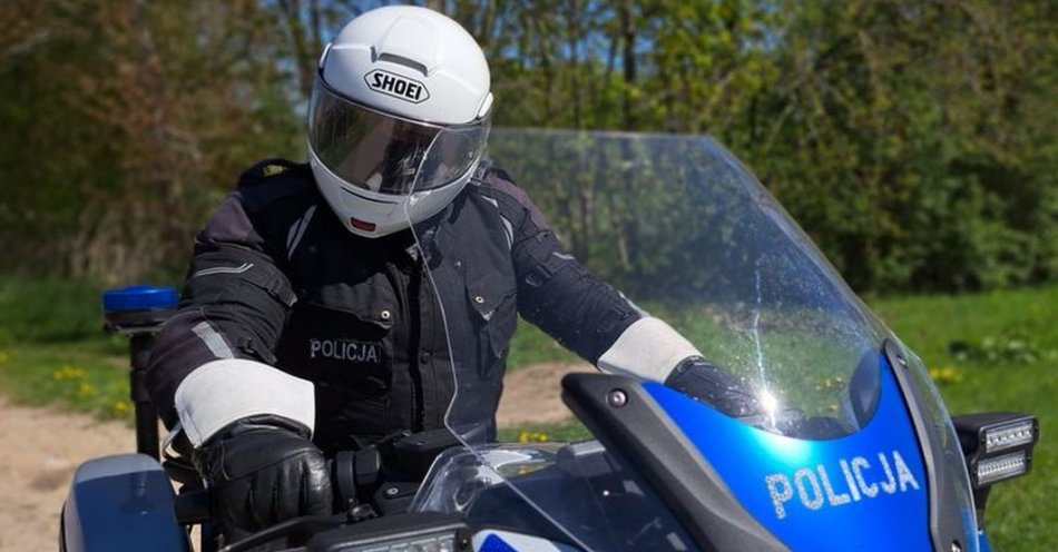 zdjęcie: Motocyklista bezpieczny na drodze / fot. KPP Bielsk Podlaski