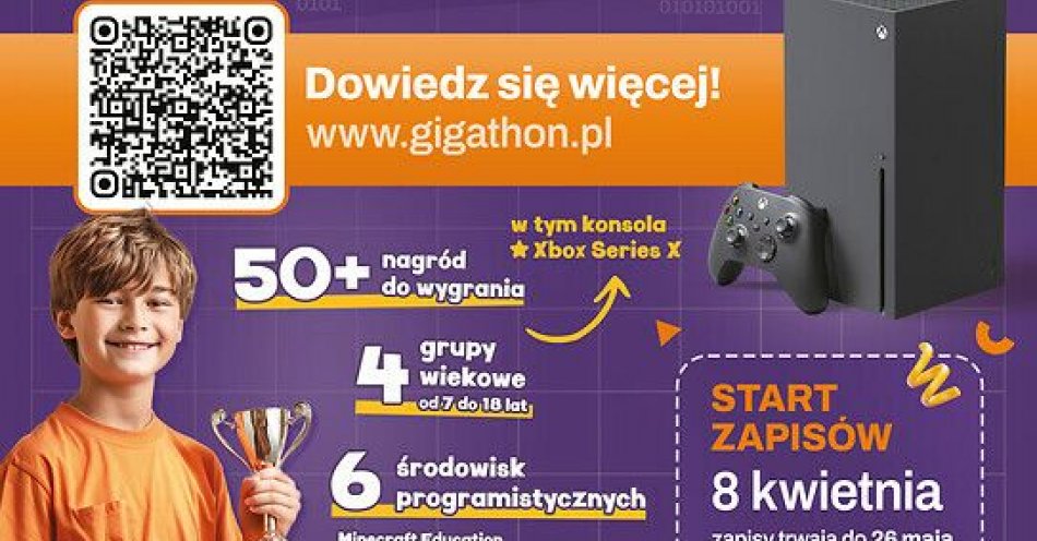 zdjęcie: Ruszyły zapisy do Gigathonu - największego ogólnopolskiego konkursu programistycznego dla dzieci i młodzieży / fot. UM Lublin / Gigathon 2024