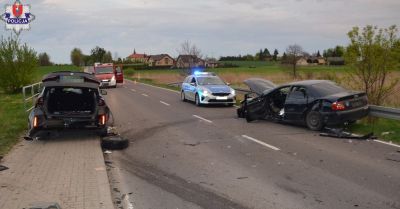 Wypadek z udziałem BMW i Audi