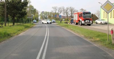 Zderzenie auta z motorowerem w Bieganowie (pow. radziejowski)